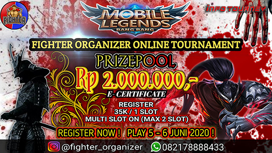 turnamen ml mlbb mole mobile legends juni 2020 fighter organizer season 1 logo