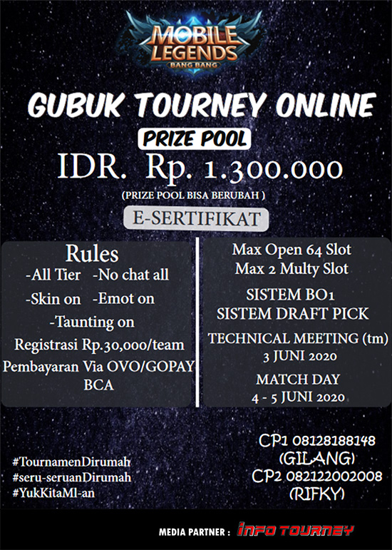 turnamen ml mlbb mole mobile legends juni 2020 gubuk season 1 poster