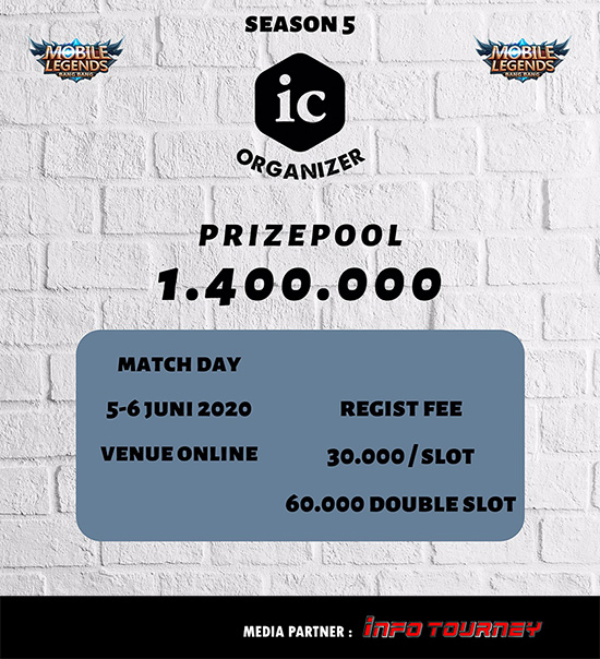 turnamen ml mlbb mole mobile legends juni 2020 ic organizer season 5 poster