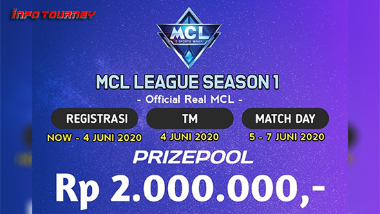 turnamen ml mlbb mole mobile legends juni 2020 mcl league season 1 logo