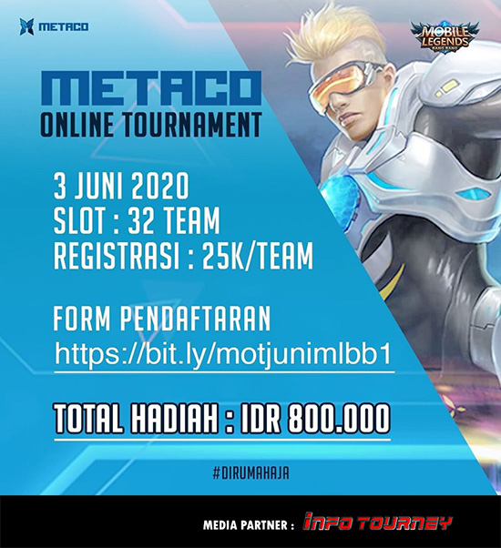 turnamen ml mlbb mole mobile legends juni 2020 metaco weekday juni season 1 poster