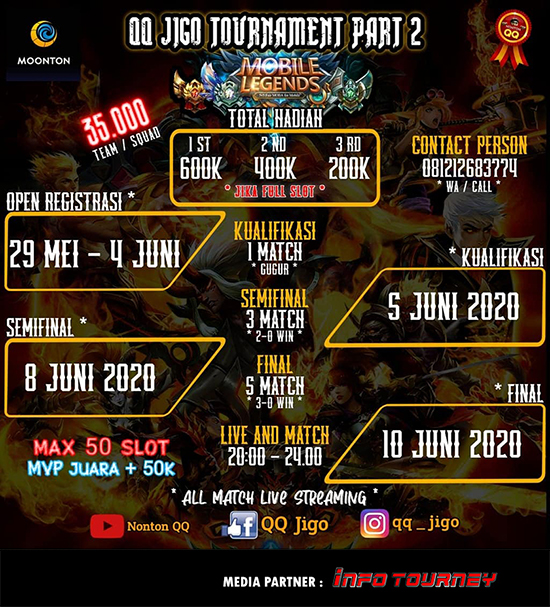 turnamen ml mlbb mole mobile legends juni 2020 qq jigo season 2 poster