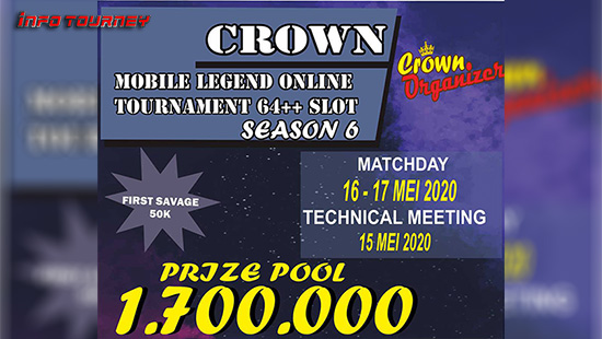 turnamen ml mlbb mole mobile legends mei 2020 crown organizer season 6 logo
