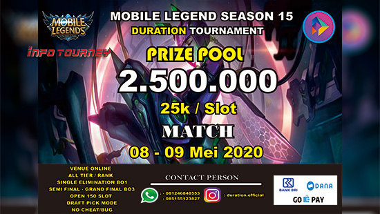 turnamen ml mlbb mole mobile legends mei 2020 duration official season 15 logo