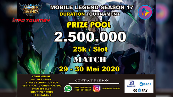 turnamen ml mlbb mole mobile legends mei 2020 duration official season 17 logo