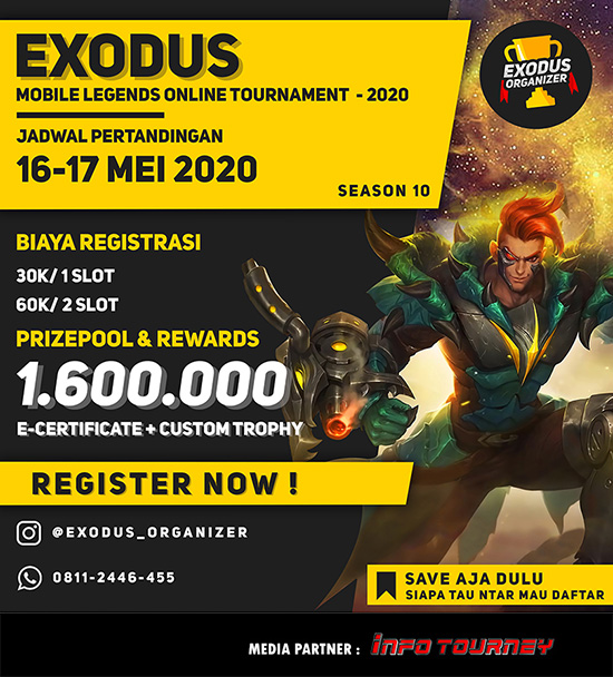 turnamen ml mlbb mole mobile legends mei 2020 exodus season 10 poster