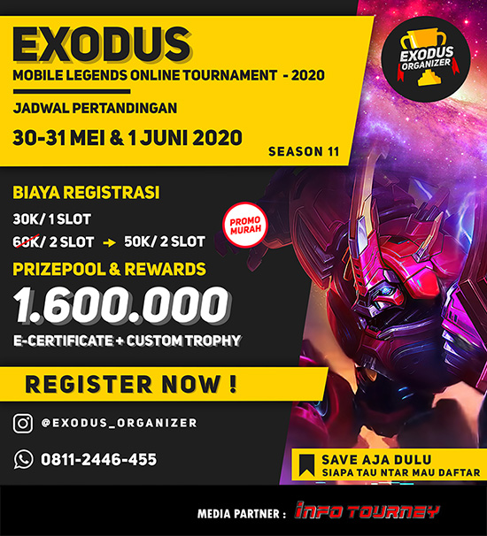 turnamen ml mlbb mole mobile legends mei 2020 exodus season 11 poster