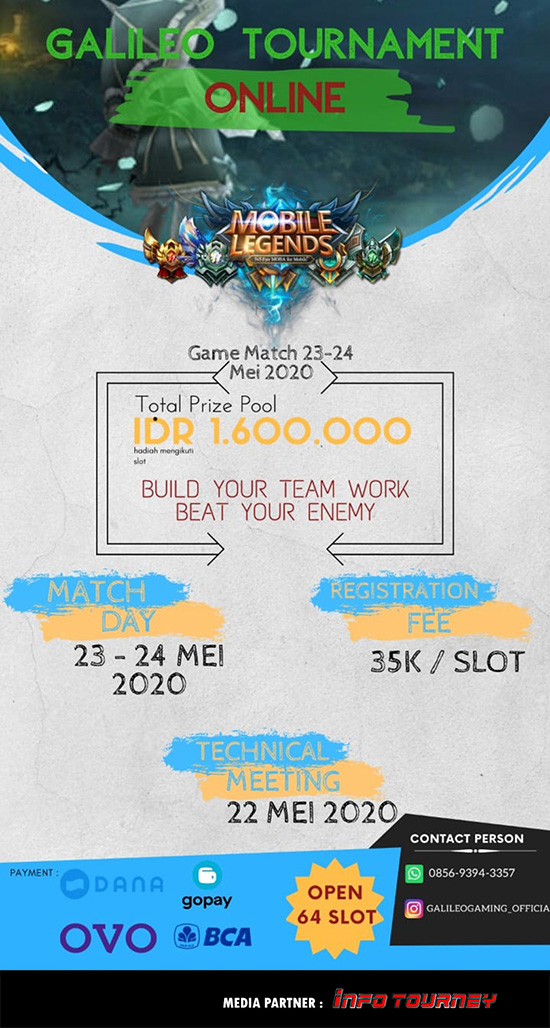 turnamen ml mlbb mole mobile legends mei 2020 galileo gaming poster