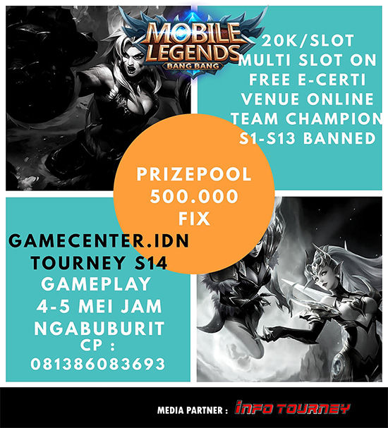 turnamen ml mlbb mole mobile legends mei 2020 gamecenter idn season 14 poster