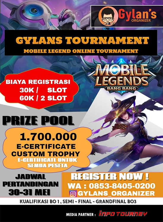 turnamen ml mlbb mole mobile legends mei 2020 gylans organizer season 3 poster