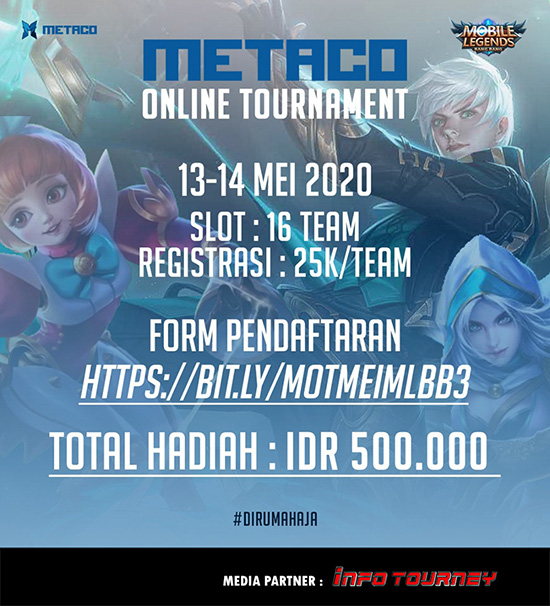 turnamen ml mlbb mole mobile legends mei 2020 metaco weekday season 3 poster