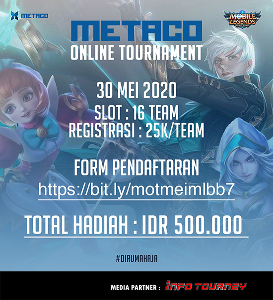 turnamen ml mlbb mole mobile legends mei 2020 metaco weekday season 7 poster