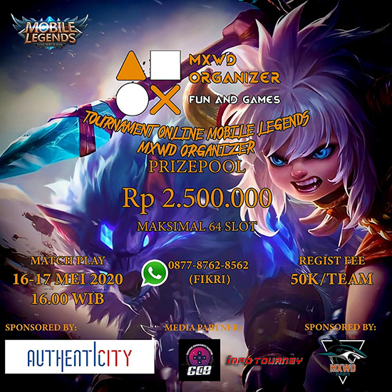 turnamen ml mlbb mole mobile legends mei 2020 mxwd organizer poster