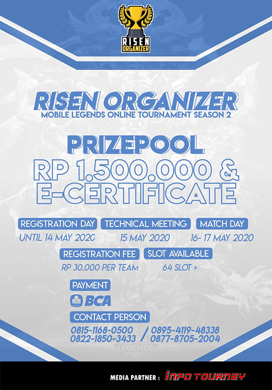turnamen ml mlbb mole mobile legends mei 2020 risen organizer season 2 poster