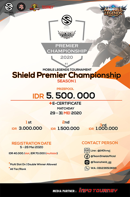 turnamen ml mlbb mole mobile legends mei 2020 shield premier championship season 1 poster