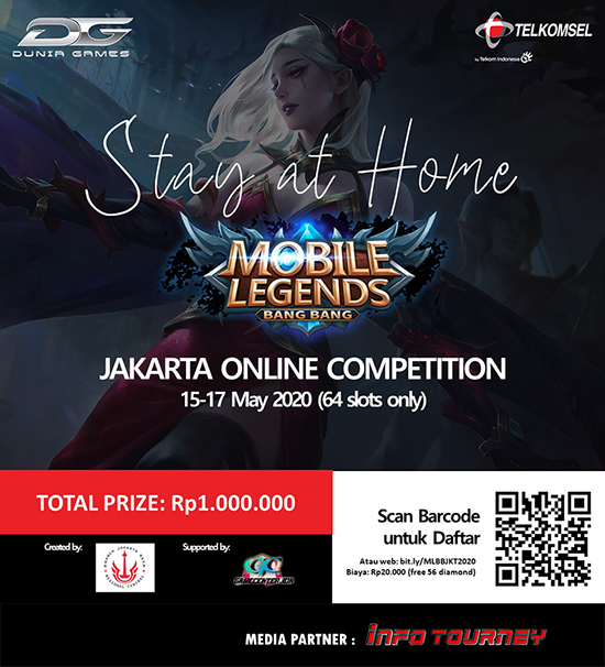 turnamen ml mlbb mole mobile legends mei 2020 stay at home poster