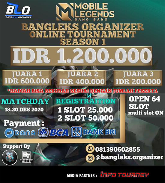 turnamen ml mlbb mole mobile legends desember 2020 bangleks organizer season 1 poster