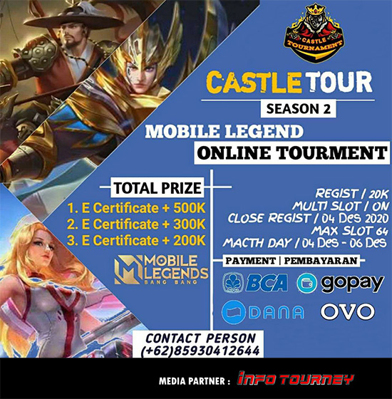 turnamen ml mlbb mole mobile legends desember 2020 castle tour season 2 poster