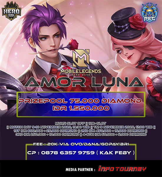 turnamen ml mlbb mole mobile legends november 2020 amor luna poster