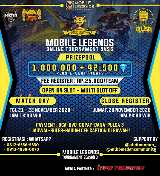 turnamen ml mlbb mole mobile legends november 2020 axtro gaming season 3 poster