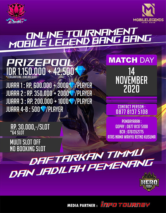 turnamen ml mlbb mole mobile legends november 2020 corp esport season 14 poster