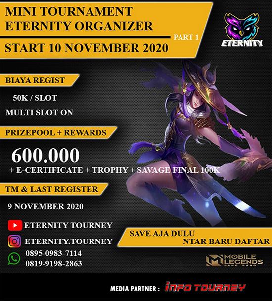 turnamen ml mlbb mole mobile legends november 2020 eternity mini season 1 poster