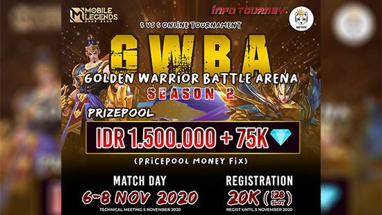 turnamen ml mlbb mole mobile legends november 2020 golden warrior battle arena season 2 logo