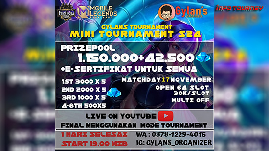 turnamen ml mlbb mole mobile legends november 2020 gylans mini season 24 logo