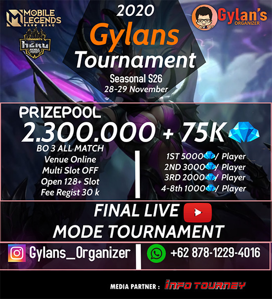 turnamen ml mlbb mole mobile legends november 2020 gylans season 26 poster