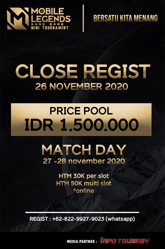 turnamen ml mlbb mole mobile legends november 2020 hanitala events poster