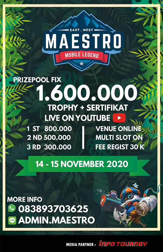 turnamen ml mlbb mole mobile legends november 2020 maestro organizer season 33 poster