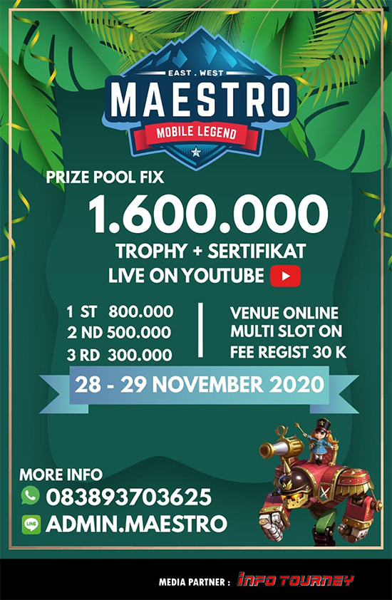 turnamen ml mlbb mole mobile legends november 2020 maestro organizer season 34 poster