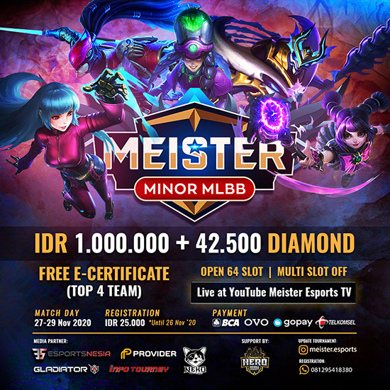 turnamen ml mlbb mole mobile legends november 2020 meister minor november poster