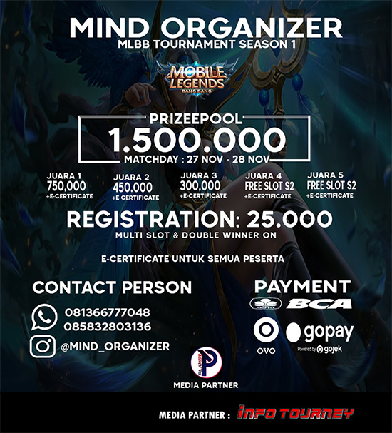 turnamen ml mlbb mole mobile legends november 2020 mind organizer season 1 poster