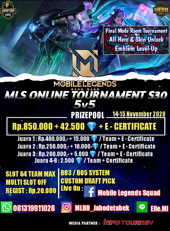 turnamen ml mlbb mole mobile legends november 2020 mls season 30 poster