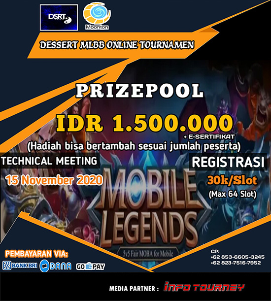 turnamen ml mlbb mole mobile legends november 2020 dessert season 1 poster