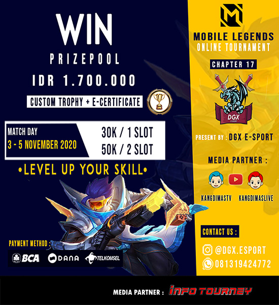 turnamen ml mlbb mole mobile legends november 2020 dgx esport chapter 17 poster
