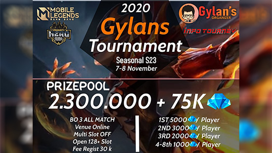 turnamen ml mlbb mole mobile legends november 2020 gylans organizer season 23 logo