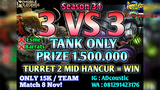 turnamen ml mlbb mole mobile legends november 2020 noobler season 34 3vs3 tank logo