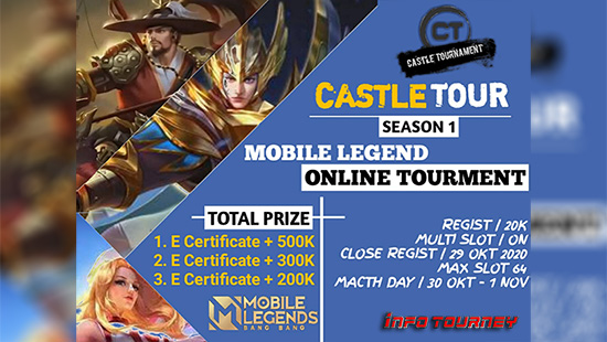 turnamen ml mlbb mole mobile legends oktober 2020 castle tour season 1 logo