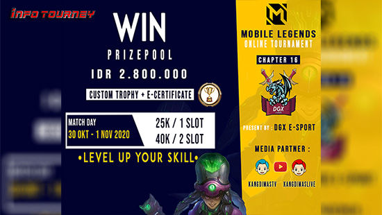 turnamen ml mlbb mole mobile legends oktober 2020 dgx esport chapter 16 logo