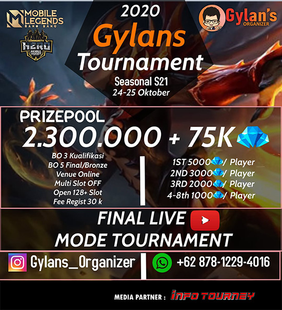 turnamen ml mlbb mole mobile legends oktober 2020 gylans season 21 poster