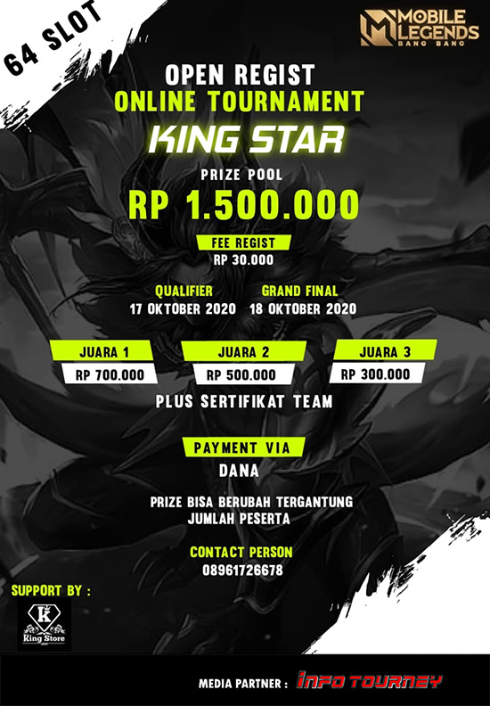 turnamen ml mlbb mole mobile legends oktober 2020 king star season 1 poster 1