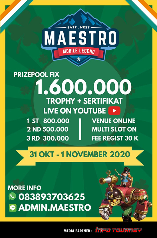 turnamen ml mlbb mole mobile legends oktober 2020 maestro organizer season 32 poster