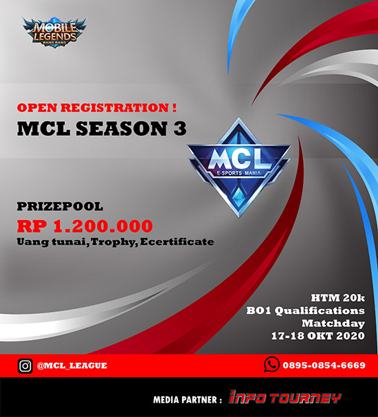 turnamen ml mlbb mole mobile legends oktober 2020 mcl season 3 poster