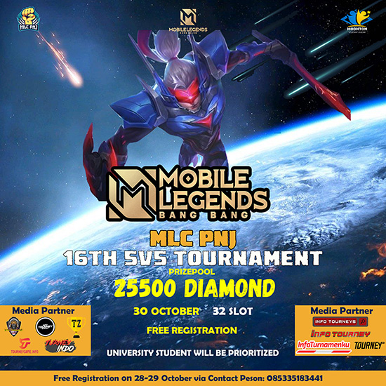 turnamen ml mlbb mole mobile legends oktober 2020 mlc pnj season 16 poster