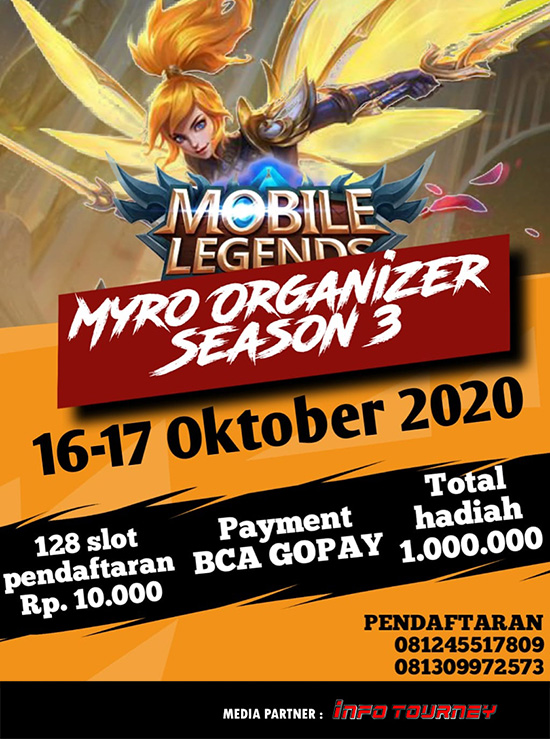 turnamen ml mlbb mole mobile legends oktober 2020 myro organizer season 3 poster 1