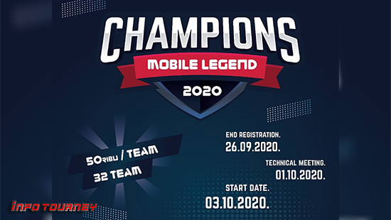 turnamen ml mlbb mole mobile legends oktober 2020 champions 2020 logo