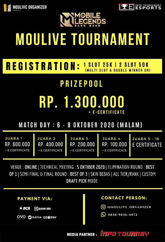 turnamen ml mlbb mole mobile legends oktober 2020 moulive season 1 poster