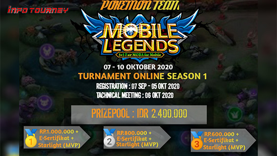 turnamen ml mlbb mole mobile legends oktober 2020 pokemon squad season 1 logo